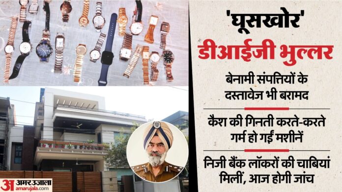 डीआईजी भुल्लर: घर मिली लाल डायरी...बिल्डरों-कारोबारियों के नाम और नंबर, निजी बैंकों में लॉकर; खुल रहे बड़े राज