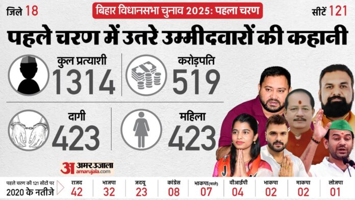 Bihar Election: पहले चरण में कहां-कहां मतदान, किन उम्मीदवारों के बीच है मुकाबला? सब कुछ ग्राफिक्स में देखें