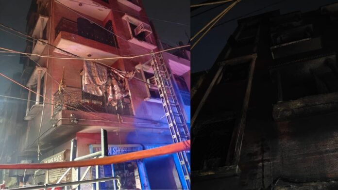 Delhi: फुटवेयर की दुकान में आग लगने के बाद तीन मंजिला इमारत में फैली, तीन की मौत, दो घायल