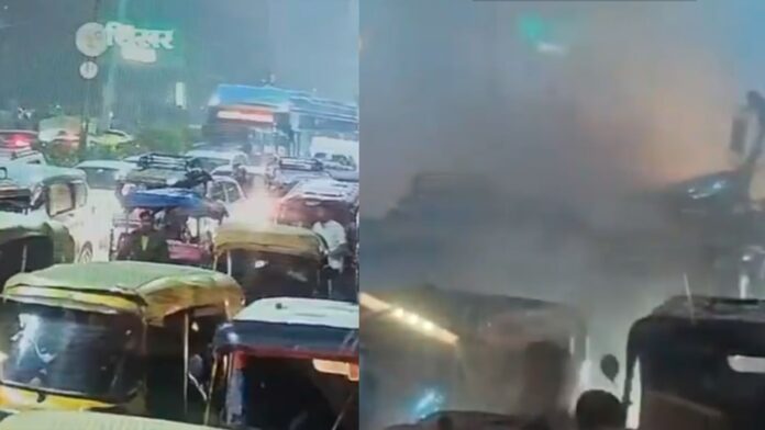 Delhi Blast VIDEO: लाल किले के सामने अचानक हुआ विस्फोट, ट्रैफिक सिग्नल के पास रेंगती गाड़ियों के बीच धमाका...